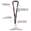 Lucky Line Lanyard with Swivel Snap, Sugar Skull Design (C210)