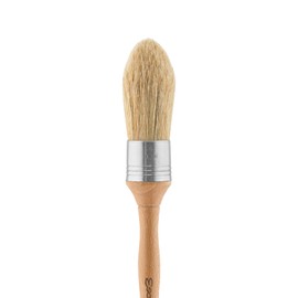Escoda Series 7600 Artist Oil and Acrylic Paint Brush for Murals, Decorative Work & Faux Finishing, Natural Chungking Hog Bristle, Round Oval, Size 2