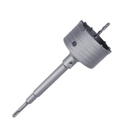 105mm / 4-1/8 inch Concrete Hole Saw with 250mm SDS Plus Shank Connecting Rod, Tungsten Carbide Teeth Cement Hole Saw for Cement Brick Concrete Stone Wall (105mm / 4-1/8 inch)