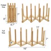 Lawei 2 Pack Bamboo Bottle Drying Rack, Retractable Bottle Cup