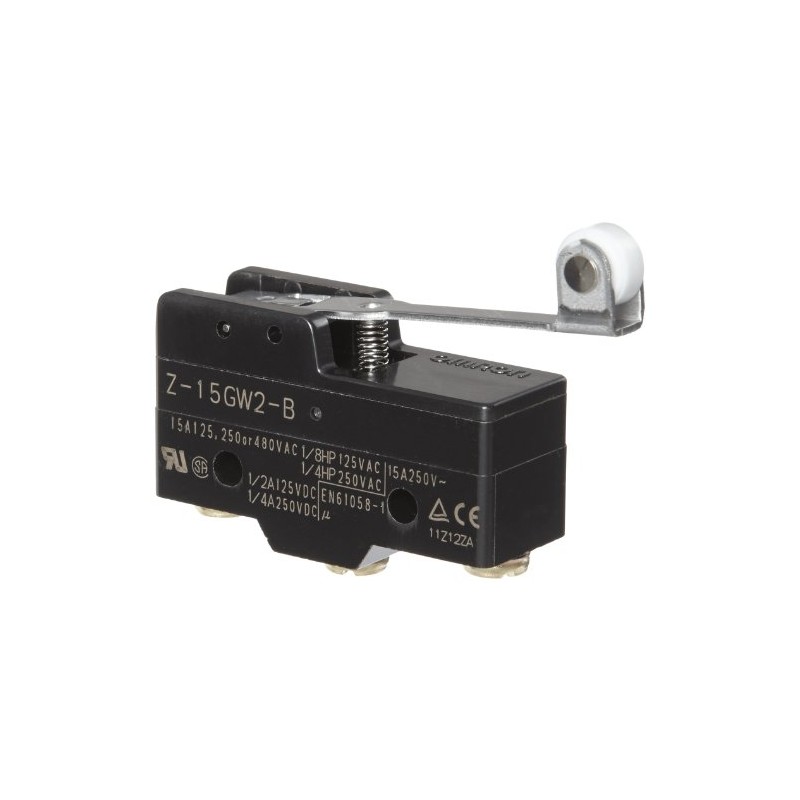 Omron Z-15GW2-B General Purpose Basic Switch, Hinge Roller Lever, Screw
