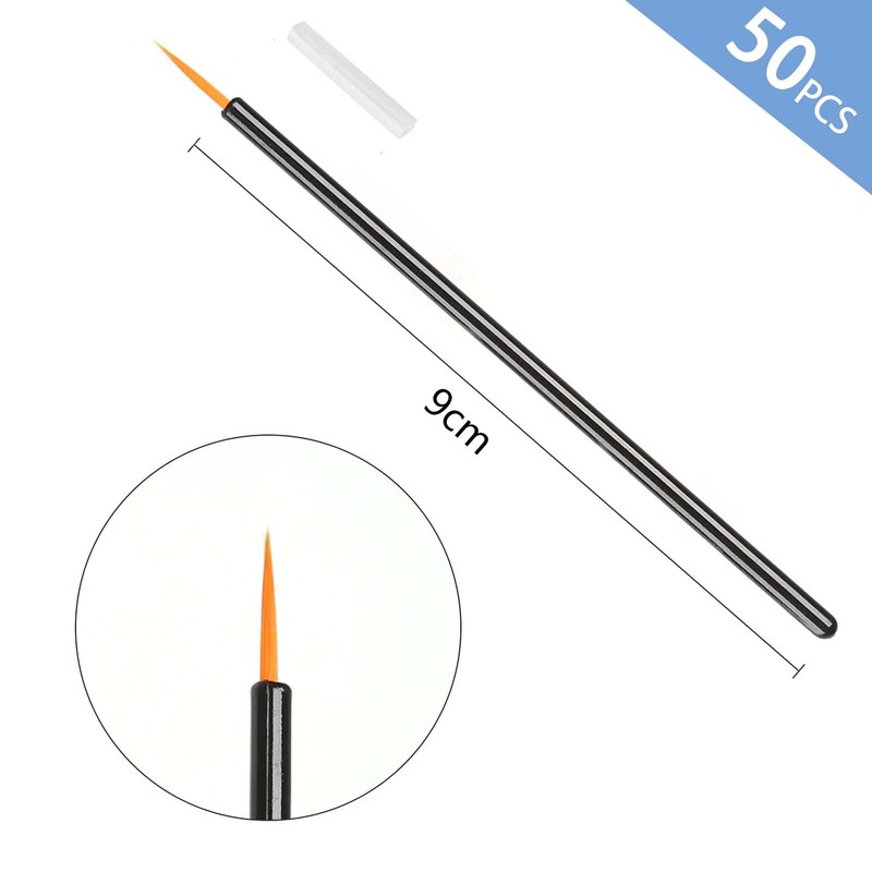 PAVIKE Nail Brush, Extra Fine Disposable Eyeliner Brush, Fine Brush,