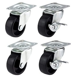 40mm Swivel Castors with Brakes - Furniture, Appliance & Equipment Wheels by Bulldog Castors - Max 100Kg Per Set