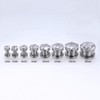 ZS Gorgeous Cubic Zirconia Tunnels Plugs 316L Stainless Steel Screw