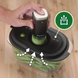 FoodSaver FFC025X Preserve & Marinate Vacuum Container for Vacuum Sealer | Airtight BPA Free Food Containers | Leak-Proof | Dishwasher Safe | 700ml & 1.2L | Pack of 2