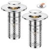Bathroom Sink Stopper with Hair Catcher, 2Pcs Pop Up Sink