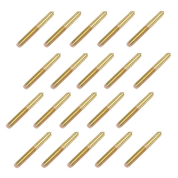 Skweawert 20pcs M6 Hanger Bolts Length 30mm(1.18") Double Headed Bolts