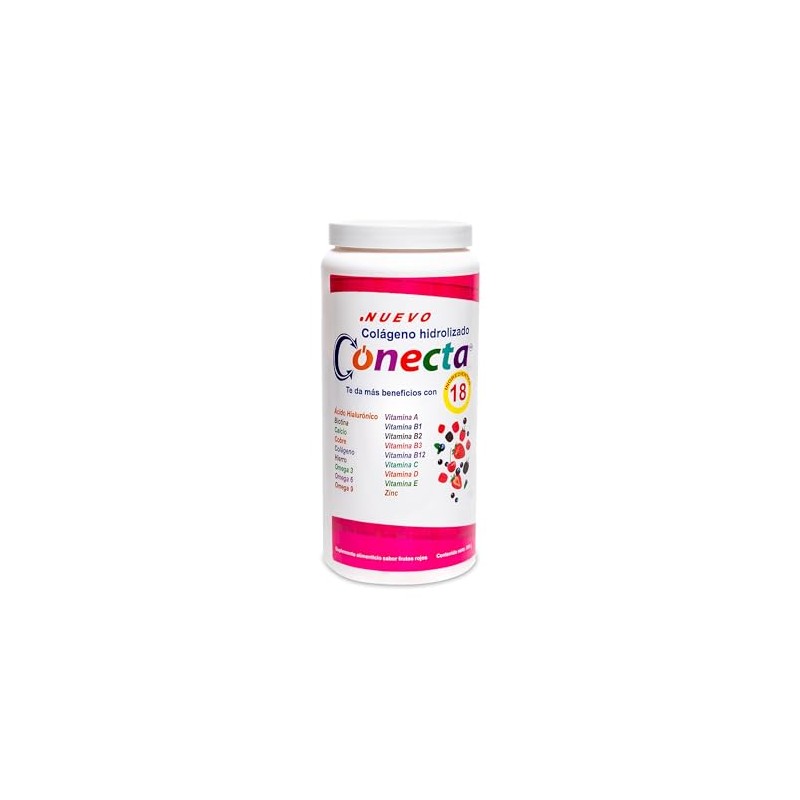 Conecta Colágeno Hidrolizado Ácido Hialurónico Biotina Suplemento Polvo Piel Cabello