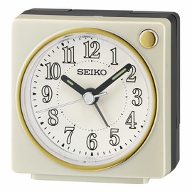 Seiko Fuji II Bedroom Alarm Clock, Pearl White