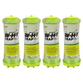 RESCUE! WHY Trap for Wasps, Hornets, & Yellowjackets – Hanging Outdoor Trap - 4 Traps