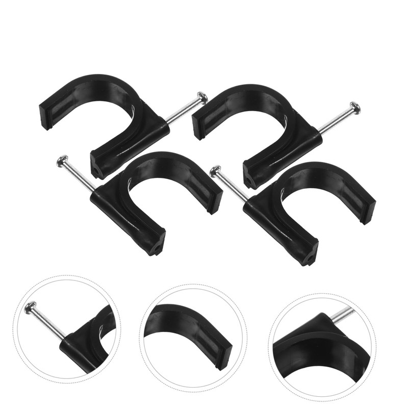 BUGUUYO 100pcs Tubing Clamp Clamp Fixtures Steel Nails for Stability
