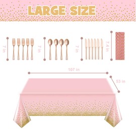 Birthday Party Tableware, Pink Supplies, Party Dinnerware Sets