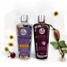 Ribon's Natural Hair Care Set – Floral Scent Hair Treatment & Onion Shampoo – Anti-Hair Fall, Strengthening & Nourishing – 250ml Each