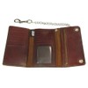 Biker Men's Buffalo Nickel Snap Antique Genuine Leather Chain Wallet,