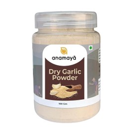 Anamaya Dried Garlic Powder | Dehydrated Garlic Seasoning | Grown in Tamil Nadu, India | 100% Natural | Packed in a reusable Jar | 100 GM