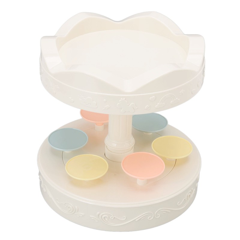 Rotating Dessert Machine Automatic Revolving Double Layer Dessert Display Stand