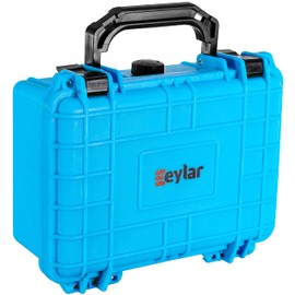 Eylar Protective Hard Case Water & Shock Proof w/Foam TSA Approved 8.12 inch 6.56 inch 3.56 inch (Neon Blue)