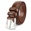 Men's Genuine Leather Dress Belt Classic Stitched Design 30mm 'ALL