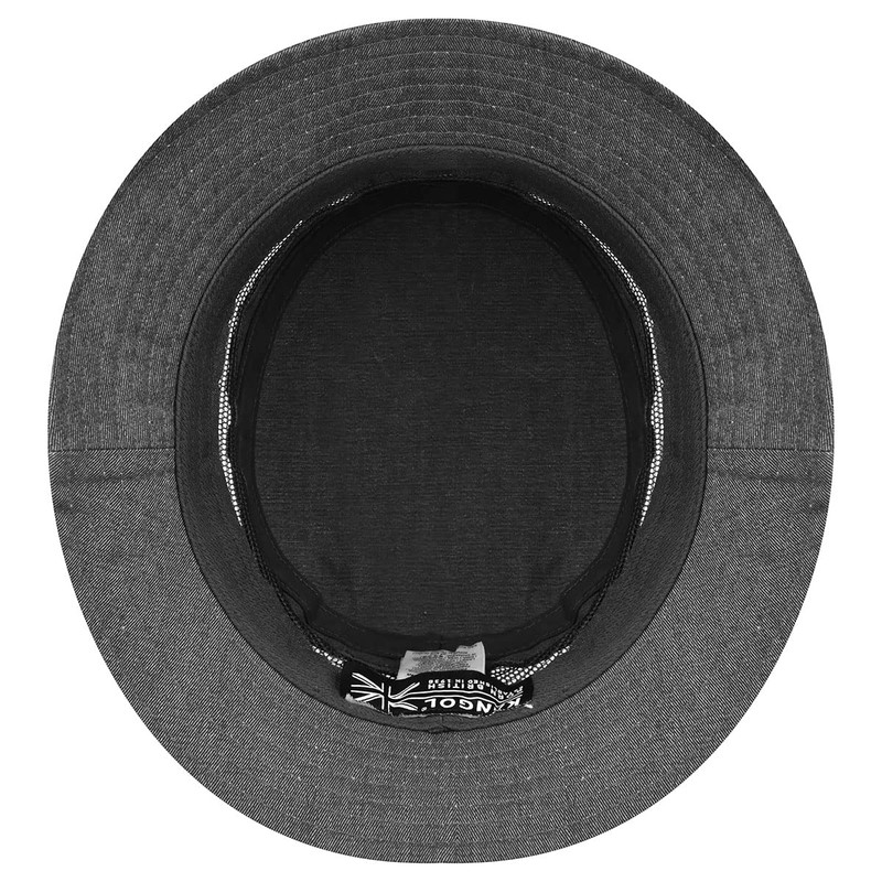 Kangol Distressed Cotton Mesh Bucket Navy, black