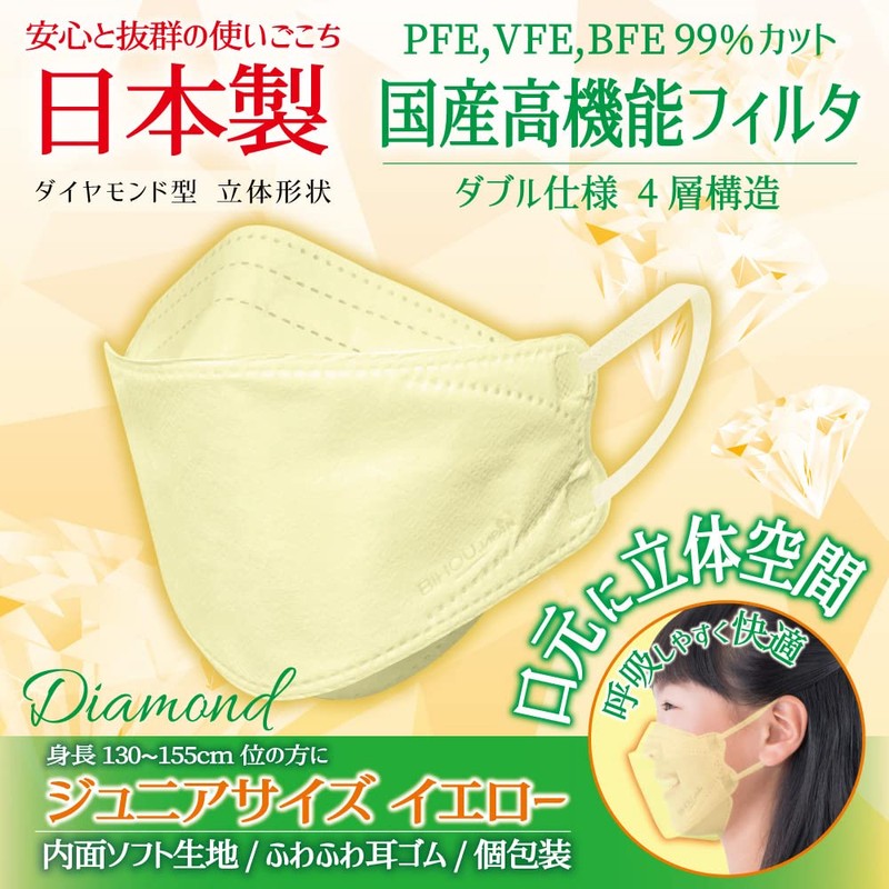 [Biho Mask, Made in Japan; Junior size, perfect for elementary