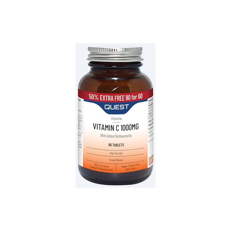 Quest - High Strength Vitamin C 1000mg with Bioflavonoids. Time