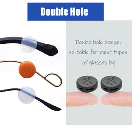 OPUGIT Glasses Ear Grips 10 Pairs Eyeglass Temple Tip Sleeve Holder,Silicone Ear Hook Anti-Slip For Kids and Adults, Black