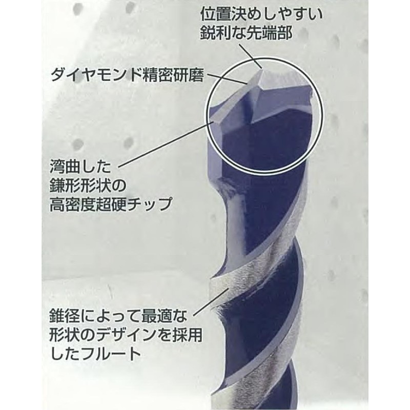 Bosch SIN072100 Vibration Drill Bit, Round Shaft, 0.3 inch (7.2