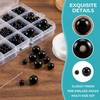 1780 PCS Black Round Pearl Beads, 3/4/5/6/8mm Small Beads for