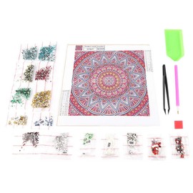 Diamante Pintura y Accesorios, DIY 5D Cristal Piedra Pintura Colorida flor Punto de cruz Taladro completo Bordado para la pared del hogar 25 x 25 cm/9.84 x 9.84 pulgadas