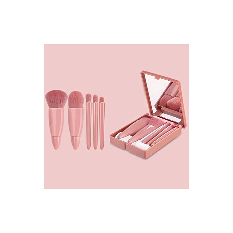 Pinceles de maquillaje Conjunto 5pcs Multi-Function con espejo suave pelo