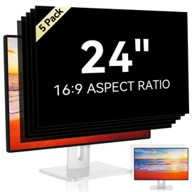 [5-Pack] 24 Inch 16:9 Computer Privacy Screen Filter for Monitor - Privacy Shield and Anti-Glare Protector