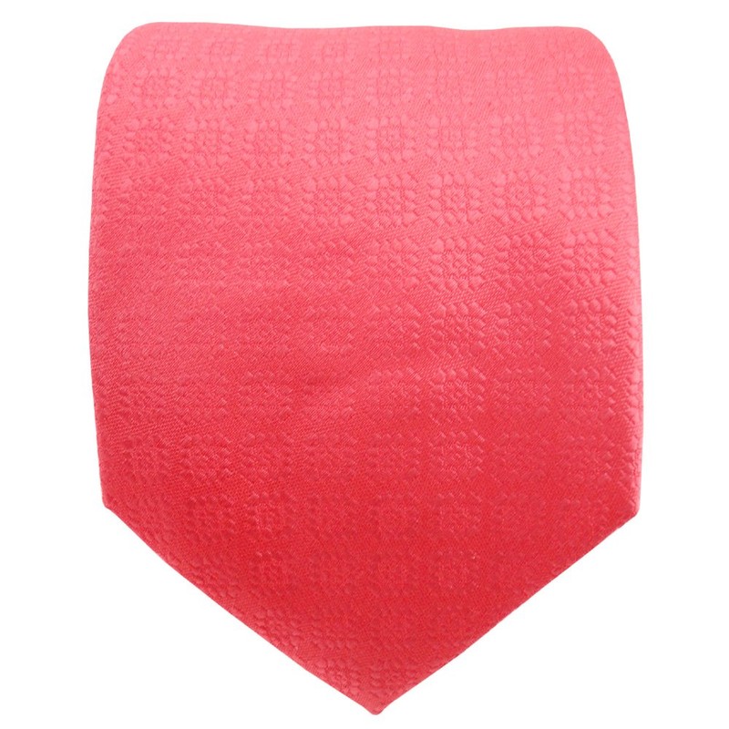TigerTie Satin Silk Tie Red Rose Patterned - Tie Silk