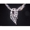 Unbranded Bridal Necklace and Earrings Set Leaf Shape Statement Necklace