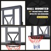 PIAOCAIYIN Basketball Backboard Rim Combo, Wall Mounted PET Basketball Hoop,