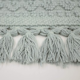 French Connection Bath Rug, 20"x34", Light Blue