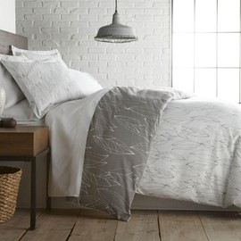 Southshore Fine Living, Inc. Modern Foliage Collection - Premium Quality, All-Season Down Alternative Easy Case, Over-Sized 3-Piece Comforter Set, King/California King, Grey