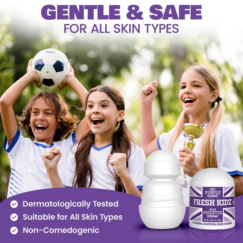 Fresh Kidz Roll On Deodorant for Kids and Teens -