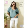 King Cole Ladies DK Knitting Pattern Scoop or V Neck