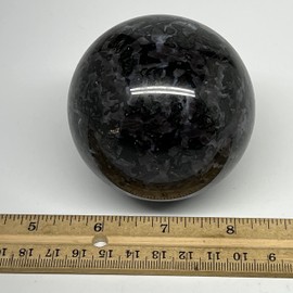 WatanGems 580g, 2.9" (72mm) Natural Indigo Gabbro Spheres Merlinite Gemstone, Reiki Energy, Metaphysical Stone, from Madagascar,B19777
