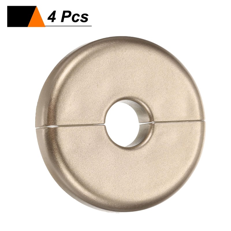 HARFINGTON 4pcs Wall Split Flange 11mm/0.4" Self-Adhesive Plumbing Cover Plates