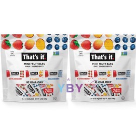 That’s it. 2 Packs That's It Mini Fruit Bars Strawberry, Mango, Blueberry 24 ct 16.8oz Each