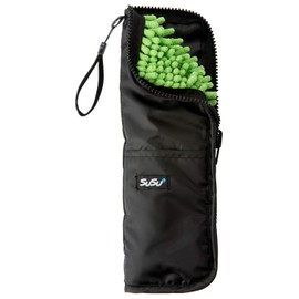 Yamazaki Sangyo 177325 Casa Case, Folding Umbrella, SUSU, Antibacterial, Solid Black, Green, Supports Up to 9.4 inches (24 cm)