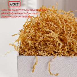Brown Shredded Tissue Paper 500g, Crinkle Cut Shredded Paper for Gift Boxes, Hampers, Birthday, Wedding, Easter, Christmas