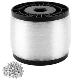 HEIHAK 500m x 0.8mm Clear Nylon Fishing Line, Monofilament, Single Strand, 20lb Test, Ideal for Fishing, Crafts and DIY Projects