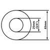Chrome Plated Steel Pipe Cover Collar Cone 3/4" Valve Tap