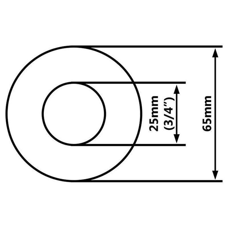 Chrome Plated Steel Pipe Cover Collar Cone 3/4" Valve Tap