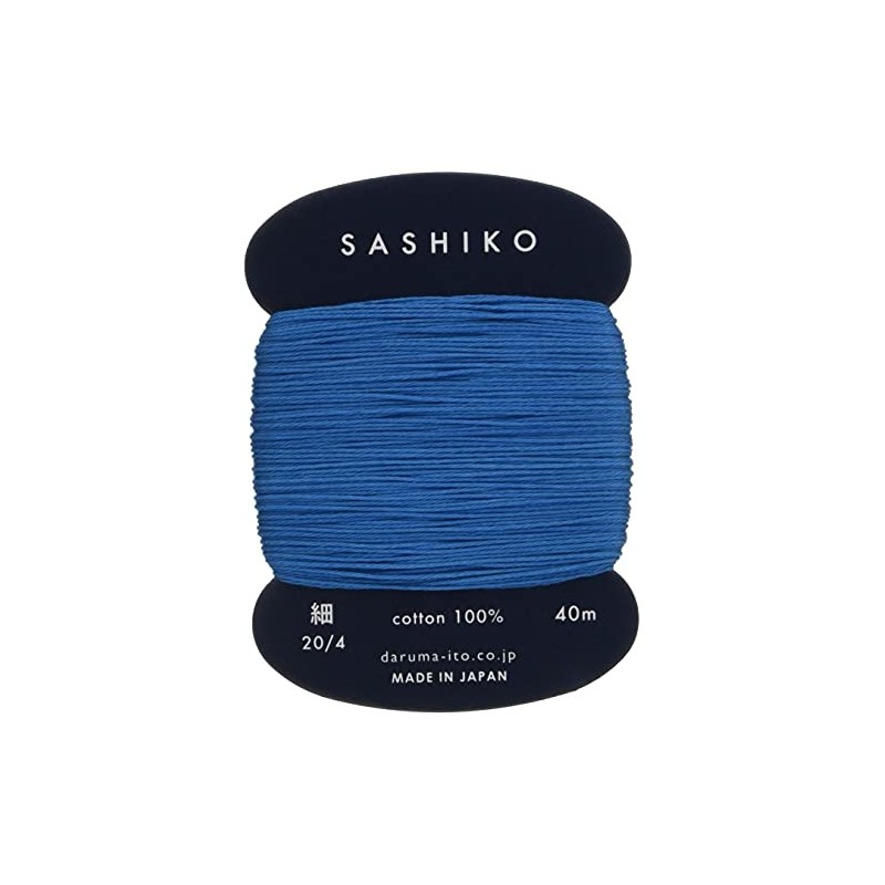 Yokota Daruma Sashiko Hilo individual y variado color (azul, tarjeta