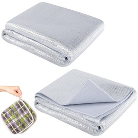 2 Pack Heat Resistant Batting for Potholders, 18 X 45 Inch Soft Insulated Batting, Heat Reflective Fabric for Sewing,Thermal Lining Batting (45x 18inch)
