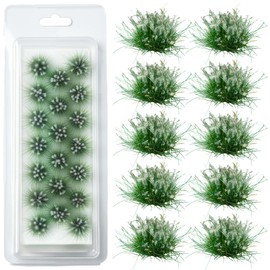 SOFPLATE 1 Box 20Pcs Model Train Scenery Grass Tufts Miniature Landscape Grass Resin Static Scenery Model Artificial Plants Lowland Shrub Vegetation Bushes for Railroad Layout Railway Diorama Modeling