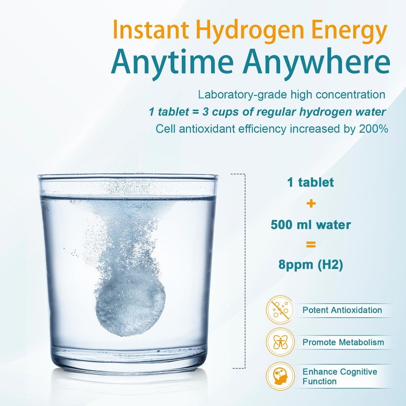 EssenWell Molecular Hydrogen Tablets, 120 Count, Raspberry Flavor, Support Health